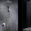 Moderný sprchový set - hlavová sprcha, sprchová hlavica a podomietková batéria