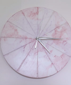 Ručne vyrobené nástenné hodiny - Pastel marble