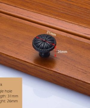 Dekoračná vintageretro kľučka na nábytok - čierna, 3126mm