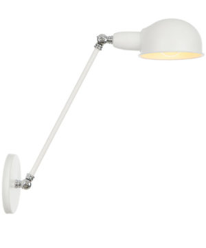 Retro nástenná lampa Side30 v bielej farbe