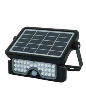 Solárny LED reflektor s príkonom 5W, vybavený solárnym panelom