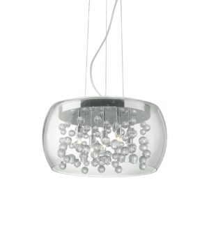 Závesný luster s transparentným skleneným tienidlom AUDI-80 SP5 | Ideal Lux