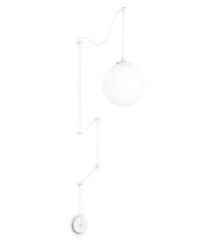 Retro nástenné a stropné svietidlo BOA SP1, biela farba | Ideal Lux