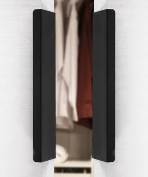 Skryté nábytkové madlo ELEGANT v čiernej matnej farbe, 100 mm