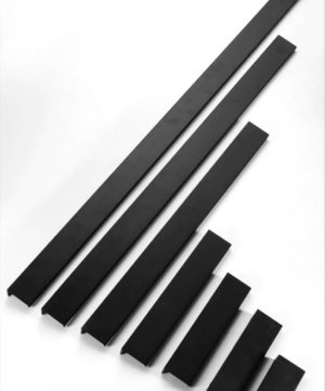 Skryté nábytkové madlo ELEGANT v čiernej matnej farbe, 100 mm